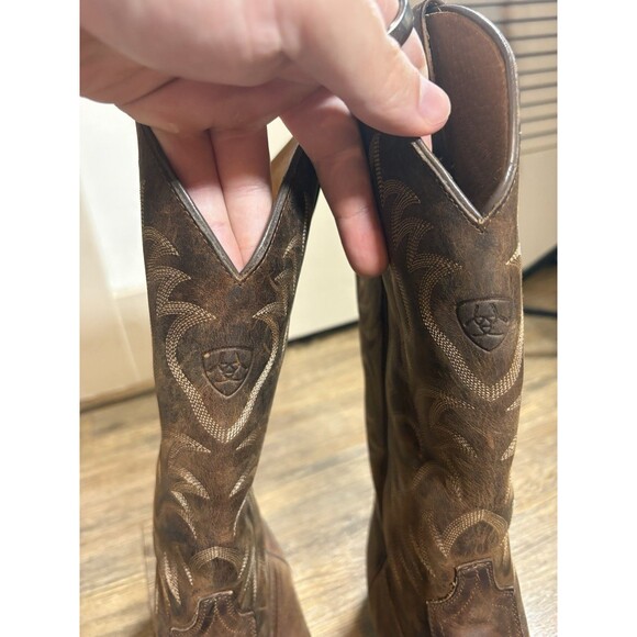 Ariat Mens 34725 Heritage R Toe Western Leather Pull On Cowboy Boots Size 11 D main image 5